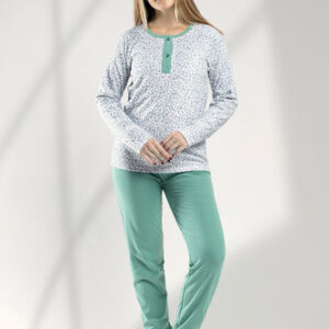 PIJAMA ALGODON AFELPADO MUJER LIN 6522