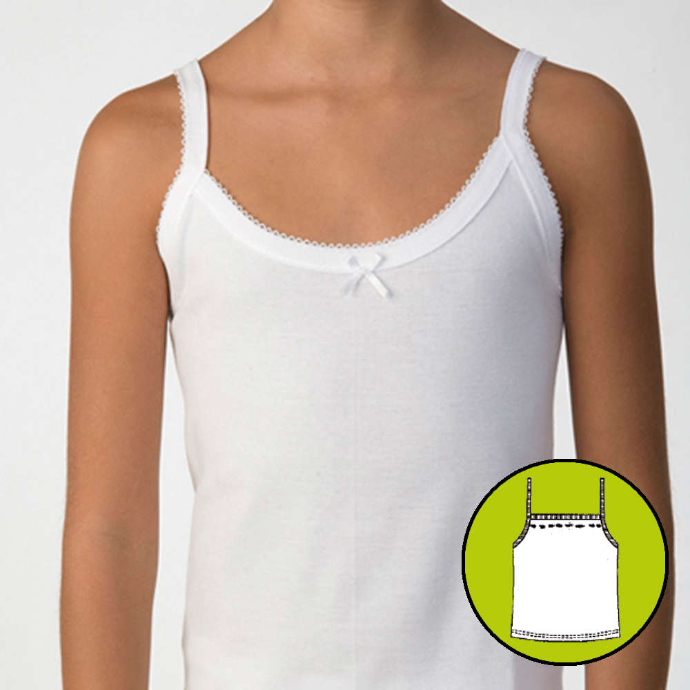 Camiseta interior niña GILMAS 4391 tirante fino algodón tallas 2-16
