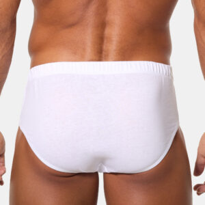 Abanderado AS00525 slip semicorto blanco vista trasera