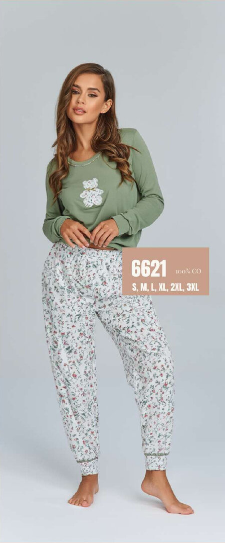 Pijama de algodón afelpado para mujer LIN 6621